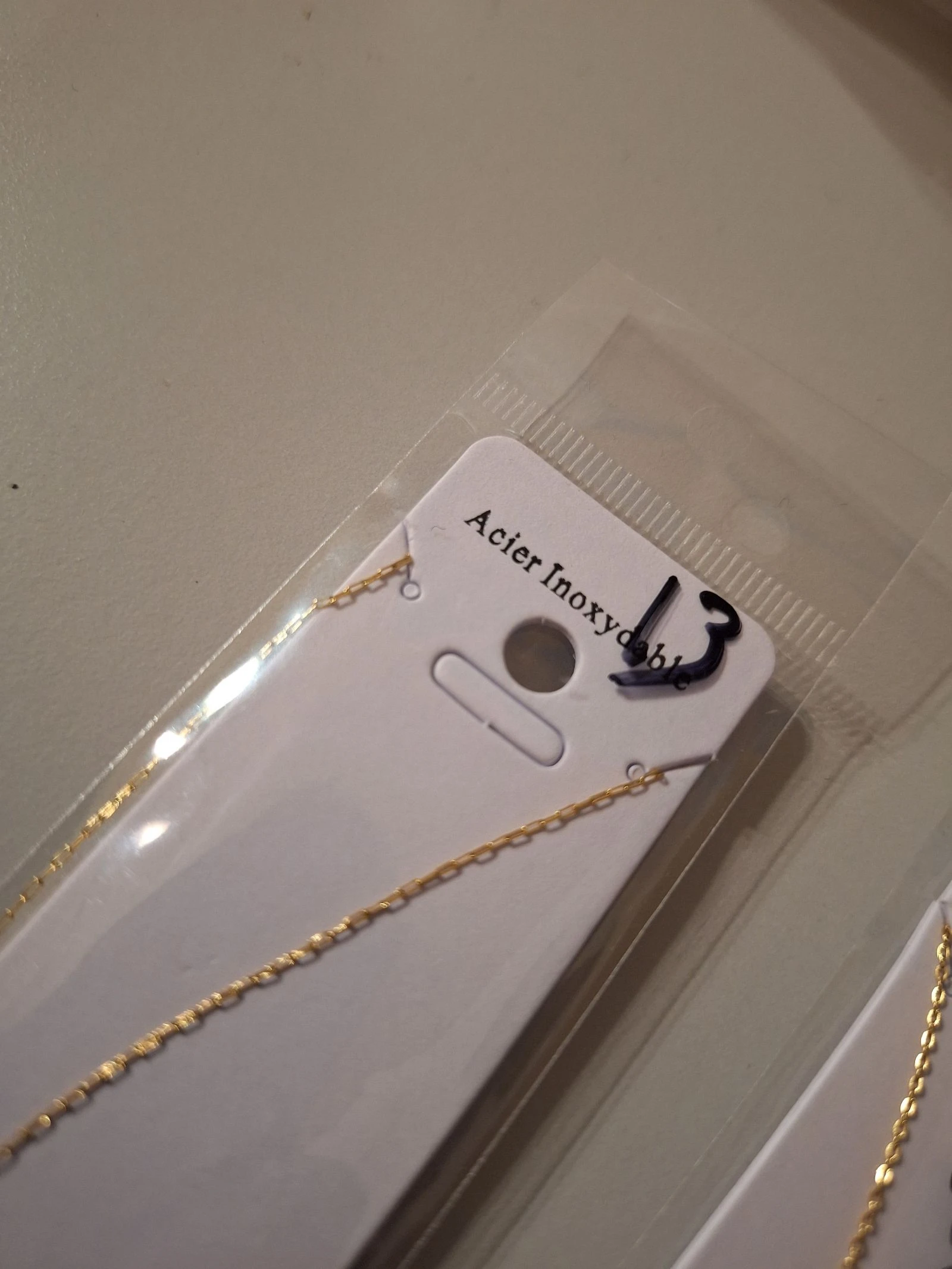 Hermoso collar de acero inoxidable y piedra 8e/p – photo 4